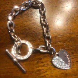 Gold tone heart bracelet